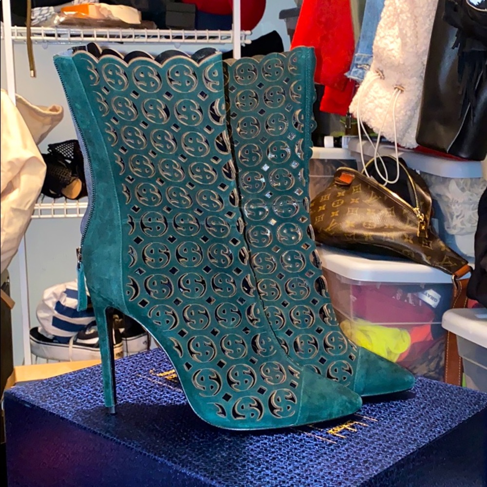 Green Money sign booties